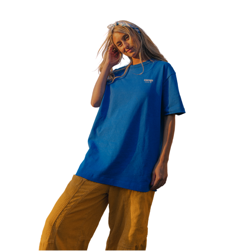 COFFEE CLUB BASIC TEE BLUE