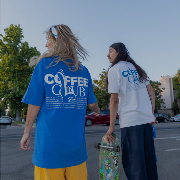 COFFEE CLUB BASIC TEE BLUE